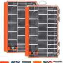 tackle box waterproof storage organizer 2Pack 3600 Fishing boxes Tray With Removable Dividers Lure Boxs Terminal container (3600 2PC orange)