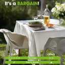 Pureegg Plastic Table Cloth Disposable 12 Pack, 54 x 108 Inch Table Cloths, Party, Picnic, Wedding, Decorative Tablecloths, Rectangle, White Plastic Cover, Leakproof & Sturdy, White