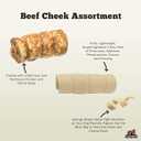 Redbarn Pet Products All-Natural Large Beef Cheek Rolls for Dogs, Uncoated - Single Ingredient Grain-Free Chew Treat Naturally Rich in Collagen - No Artificial Preservatives - Pack of 12 (EXP 09/12/29)