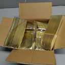 160 Silverware Set - Disposable Flatware - 80 Plastic Forks, 40 Plastic Spoons, 40 Cutlery Knives - Heavy Duty for Party Bulk Pack (Gold)