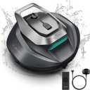 Pooleco 10s Cordless Robotic Pool Cleaner with Remote Control, 3-Motor Suction, 90Mins Runtime, Auto Self-Parking, 2.5h Fast Charging, Cleans Up to 850 Sq.ft, Ideal for Above/In-Ground Pools