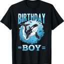 Funny Orca Animal Birthday Boy T-Shirt, Small