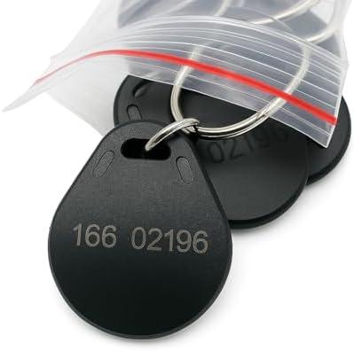 25pcs - 26 Bit Proximity Key Fobs - Black - Compatable with 26-bit Wiegand ISOProx 1386 1326 H10301 Formatted Readers.
