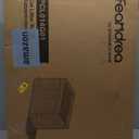 Feandrea Cat Litter Box Enclosure, Handwoven Rattan Hidden Litter Box Furniture with Extra Litter Mat, Removable Washable Tray, Boho Cat House, End Table, Dove Gray UPCL014G01