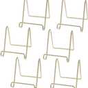 HOHIYA 6 Pcs Plate Stands for Display Holder Gold 3 Inch Twist Wire Iron for Picture Frame Decorative Plates Taiwan Made