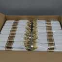 Bestluck 350PCS Gold Plastic Plates for 50 Guests, Disposable Dinnerware Sets Include 100 Gold Rim Plastic Plates, 50 Silverwares, 50 Cups, and 50 Pre Rolled Napkins for Party, Wedding, Graduation