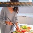 JETKONG 3 Pcs Kitchen Tweezers Tongs, Stainless Steel Cooking Tweezers, 8+10+12 Inch Ideal for meat, pasta, plating and pinching delicate small pieces of food (Black)