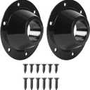 TonGass (2-Pack, Black Aluminum RV Table and Floor Mounting Base (Standard Size) with 12 Mounting Screws for Camper Trailer, RV Camper Metal Pedestal Table Base