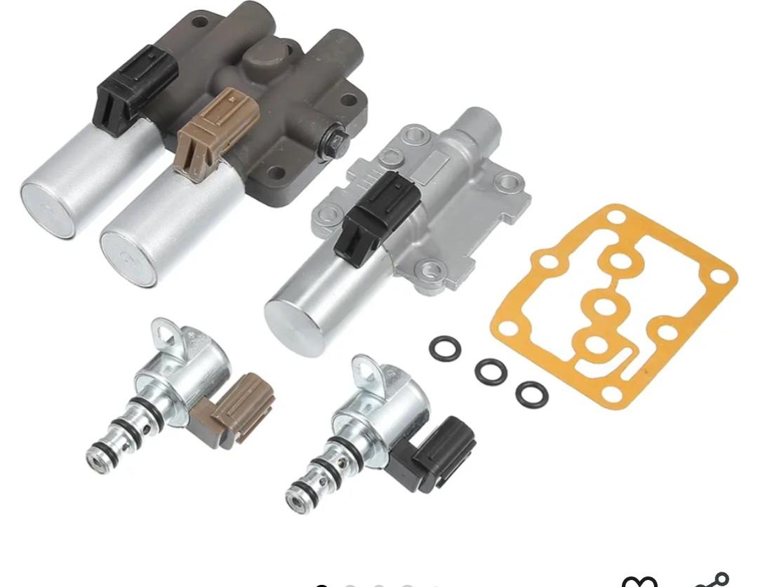 ACROPIX No.28250-P6H-024/28250-P7W-003 Transmission Shift Solenoid Replacement Fit for Honda Odyssey - Pack of 4 Silver Tone Bronze Tone Black Brown