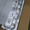 Black Crystal Modern Chandelier for Dining Room, 40 inch Chandeliers with Water Ripple Glass, Adjustable Chain Length,Luxury Rectangular Pendant Light Fixture for Kitchen Island Living Room