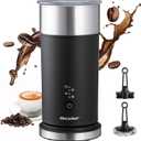 Electric Milk Frother and Steamer, 8.12oz/240ml 4 in 1 Milk Steamer Frother for Latte Cappuccino, Can Froth Both Hot and Cold Milk, Enjoy Perfect Milk Froth in 2 Min