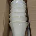 Wellmet Chandelier Shades, ONLY FOR CANDELABRA BULBS, Clip-on Fitter Lamp Shades, 3" X 6" X 5", 6 pcs Set (Bell-3x6x5 inches, Cream white)