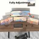 Quad Monitor Mount for 17-32 Inches - Fully Adjustable Heavy Duty 4 Monitor Arm Desk Mount, Max Load 22lbs per Screen, Clamp/Grommet, VESA 75/100 mm, Black