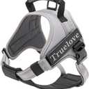 Truelove Dog Harness No-Pull Reflective Stitching Ensure Night Visibility Outdoor Adventure Big Dog Harness Perfect Match Puppy Vest TLH5753, Medium, (Gray)
