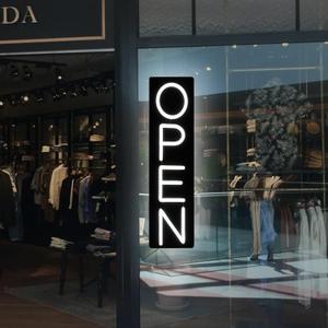 Open Signs for Business 12V/2A Ultra Bright LED Neon Open Sign 22 Inch Lighted Open Sign Electric Light Up Open Sign for Business Storefront Window Glass Door Retail Shop Store Bar Salon (White-Vertical)