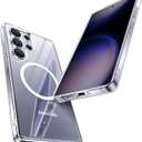 Maledan for Samsung Galaxy S25 Ultra Case Crystal Clear - Compatible with Magsafe S25 Ultra Case Transparent Slim Magnetic Samsung S25 Ultra Case Military Shockproof Accessories, Anti-Yellowing Clear