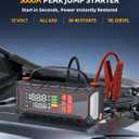 5000A Car Battery Jump Starter with Air Compressor 160PSI, Car Battery Charger 7.0L Gas/6.0L Diesel, Jumper Box for Car Battery with Tire Inflator & Power Bank& Jumper Cables, Father's Day