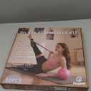 Pilates Equipment 15" Pilates Ring Plus, Pilates Kit for Home Workouts, Pilates Essentials Kit for Women with Pilates Ring and Ball Set, Booty Bands, Figure 8 Resistance Band, Yoga Band (Black)