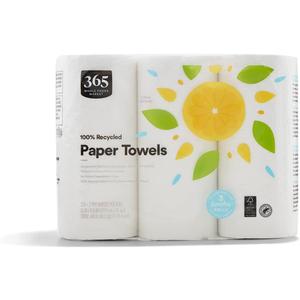 365 by Whole Foods Market, 100% Recycled Jumbo Paper Towels, Ultra-Strong, 135 Sheets per Roll, 3 Count