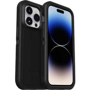 OtterBox iPhone 14 Pro Max (ONLY) Defender Series XT Case - Black, screenless, Rugged, Snaps to MagSafe, Lanyard Attachment
