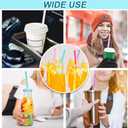120 Pieces Glitter Reusable Straws Bulk Plastic 11 Inch Color Changing Straws Hard Plastic Tumbler Pipe for Cups Cleaning Brush Rainbow Colored Drinking Straws