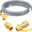 GasSaf 6FT 3/8" ID Natural Gas Hose, Natural Gas Grill Hose with Quick Connect Fitting Suitable for Weber Grills, Blackstone Griddles, Generator, Patio Heater - CSA Certified