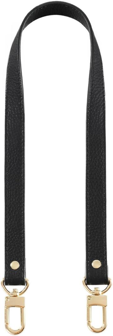 VanEnjoy 26 Inch Full Grain Leather Replacement Hand Strap for Handbag Shoulder Bag Purse(Black)