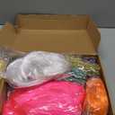 PLULON 9 Pcs Colorful Short Bob Wig and 9 Pcs Sunglass Set Neon Colored Wigs Cosplay Wigs Daily Party Hairpieces for Bachelorette Glow in The Dark Neon Party Favors Halloween Costume Supplies