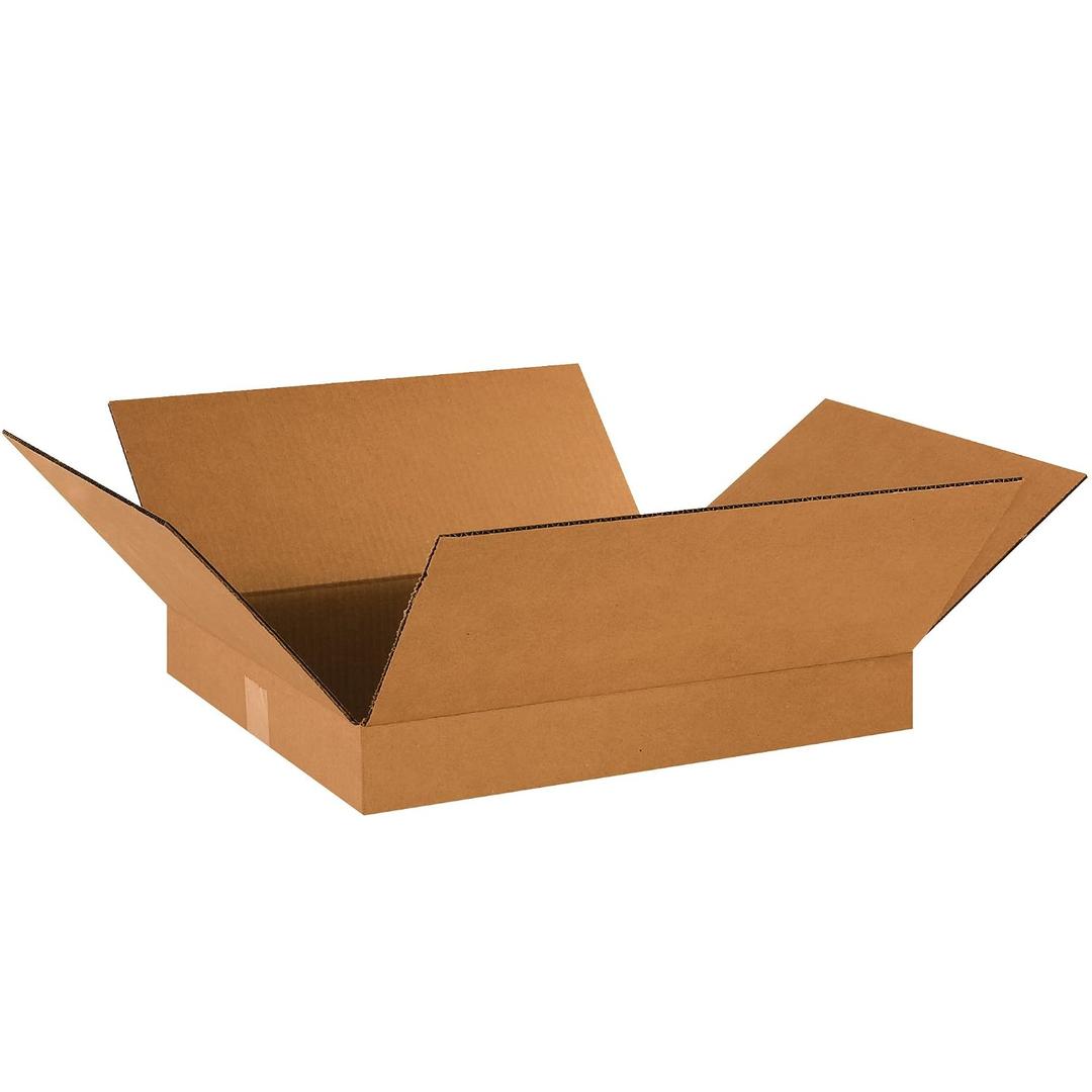 BOX USA 18 x 16 x 2 Corrugated Cardboard Boxes, Flat 18'L x 16'W x 2'H, Pack of 25 | Shipping, Packaging, Moving, Storage Box for Home or Business, Strong Wholesale Bulk Boxes