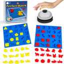 Shape Matching Board Game for Kids 5+ Sorting Shapes and Pieces Puzzle Toy Solo or 2-Player Duel Mode Preschool Games Gifts for Classroom Birthday Back to School Halloween Thanksgiving Christmas