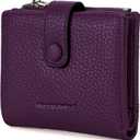 Montana West Women's Wallet Bifold Small Wallets Ladies RFID Blocking Wallet with Zipper Coin Pocket (2 Purple)