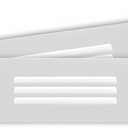 Repa Market 2-Pack White Air Vent Cover 12" x 2" Inch (Outer Dimensions) - Steel Return Air Grilles - for Ceiling and Sidewall - HVAC - with Protection Screen (11.81" x 1.97" Inch)