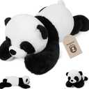 5 lbs, 27 inches Panda Weighted Stuffed Animals, Cuddly Weighted Panda Plush Pillow Giant Plushie Ideal Gift for Adults & Kids (Panda 27" 5 Lbs)