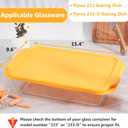 Silicone Lids for Pyrex 233丨233-D Glass Baking Dish, 1 Pack Silicone Lid for Pyrex Glass Baking Dish, Dishwasher & Freezer & Microwave Safe (Baking Dish Not included)