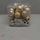 Prextex 36-Pieces 
Shatterproof
 Christmas Ornaments Set - Shatterproof, Festive Christmas Balls Decorations in 3 Sizes and 6 Styles with Hanging Loops for Tree, Wreath, and Dazzling Holiday Party Decor