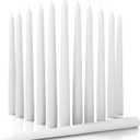 CANDWAX White Taper Candles 12 inch Set of 12 - Dripless Tapered Candle Sticks Ideal as Shabbat Candles - Tall Bulk of Candlesticks