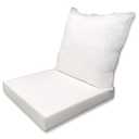 Foamma 4" x 24" x 26" Cushion and 20" x 24" Pillow Insert Set, High Density Upholstery Foam Cushion, Microfiber Polyester Filled Pillow Insert, Cover Not Included, Made in USA!