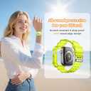 Clear Watch Band for Apple Watch 42mm 44mm 45mm 46mm Jelly Crystal Bumper Case Band for Women Men Compatible with Apple iWatch Series 11 10 9 8 7 SE 6 5 4 3 2 1 (Yellow)