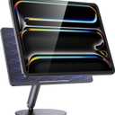 BENKS Magnetic iPad Stand for iPad Pro 11'' M4 (2024), Adjustable 360 Rotating Base, Foldable Aluminum Holder for Desk, Office & Home Use