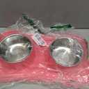 Hubulk Pet Dog Bowls 2 Stainless Steel Dog Bowl with No Spill Non-Skid Silicone Mat + Pet Food Scoop Water and Food Feeder Bowls for Feeding Small Medium Large Dogs Cats Puppies (Large, Pink)