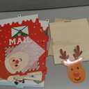 Moon Boat Mailbox Christmas Decorations Wooden Letters to Santa North Pole Mail Box with Banners Holiday Winter Indoor Outdoor Porch Front Door Decor