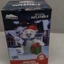 Joiedomi 4 ft Christmas Inflatable Polar Bear with Gift Decoration, Blow Up Polar Bear with Build-in LEDs for Xmas Yard Decoration Holiday Indoor Outdoor Garden Lawn Party Favor Holiday Supplies Décor