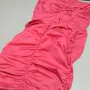 CSDAJIO Women Two Piece Summer Set Club Outfits Drawstring Ruched Side Asymmetrical Tube Top and Bodycon Mini Skirt (Pink, XS)