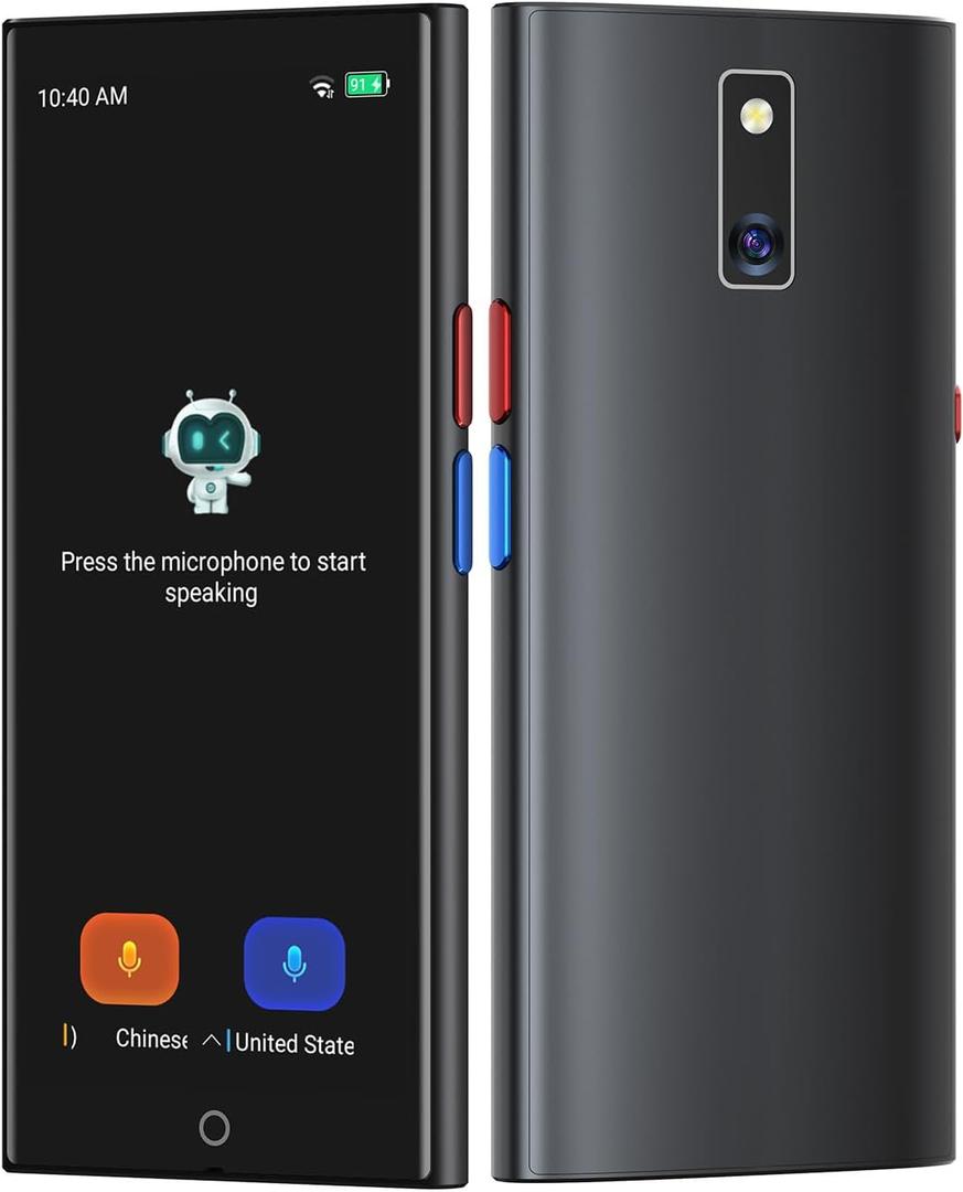 AI Language Translator Device, 2026 Upgraded No WiFi Needed, 150 Languages Online/Offline/Group/Phone Translation Device, 5.5" Screen Two Way Real-Time Voice Translator for Travel Business Learning (Black)