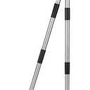 Dog Pooper Scooper,Tray and Spade Set Poop Scooper for Dogs, Adjustable Long Handle Metal Pooper Scooper with Bin for Pet Waste Removal, No Bending Clean Up for Medium and Large Dogs (Black)