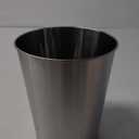 Bath Bliss 5 Liter Small Wastebasket | Round Open Top | Trash Can | Bathroom | Bedroom | Kitchen | Office | Dorm | Disposal Waste Bin | Garbage | Stainless Steel (1 Pack)