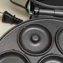 Dash Express Mini Donut Maker - Homemade Dessert Maker - Features Double-Sided, Non-Stick Surface & Space-Saving Design - Makes 7 - Aqua