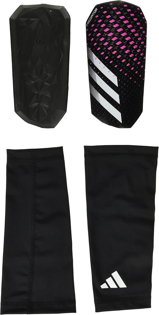 adidas Soft Ground Competition Predator Shin Guards (X-Large, Black/White/Team Shock Pink)