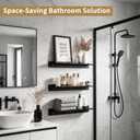 LANC 20" Long Floating Shelf for Wall Storage, Chrome Bathroom Shelf on Wall Mounted, SUS304 Stainless Steel Display Hanging Shelves for Bathroom/Living Room/Shower/Books Caddy, A7283CP-L5
