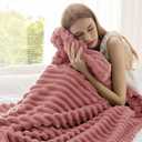 Bedsure GentleSoft Dusty Pink Fleece Throw Blanket for Couch - Cozy Soft Blankets for Women, Cute Small Throws for Girls, 50x60 Inches